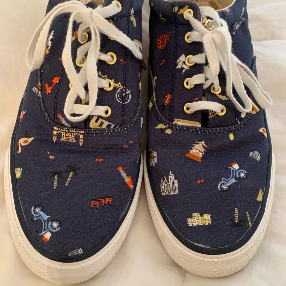 keds x rifle paper co limited edition wanderlust tennis shoes 8.5